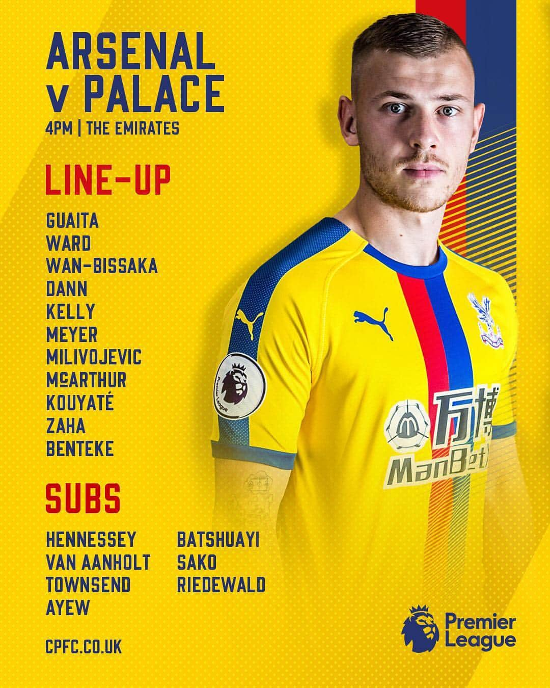 クリスタル・パレスFCさんのインスタグラム写真 - (クリスタル・パレスFCInstagram)「We’re ready for #ARSCRY - here’s how we line up... #CPFC」4月21日 22時59分 - cpfc