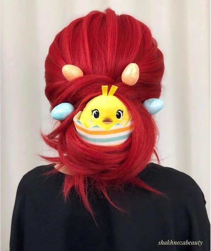 CosmoProf Beautyさんのインスタグラム写真 - (CosmoProf BeautyInstagram)「The most EGGcellent Easter Updo from @shakhnozabeauty using @sexyhair Vibrant Sexy Hair Rose Elixir and @schwarzkopfusa OSIS+ Volume Up Hairspray🥚🐤 ✨ #cosmoprofbeauty wishes you a Happy Easter! All stores will be closed in observance of the holiday --- #repost #shakhnozabeauty #sexyhair #schwarzkopfpro #licensedtocreate #easterhair」4月21日 23時00分 - cosmoprofbeauty