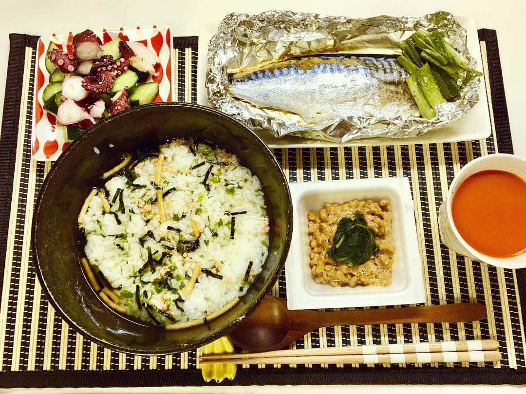 千眼美子さんのインスタグラム写真 - (千眼美子Instagram)「・ OH!SAKANA🐟 #自炊 #the炊 #自炊女子 #夕飯 #ごはん #美味しい #魚 #和食 #オムライス」4月21日 23時27分 - yoshiko_sengen