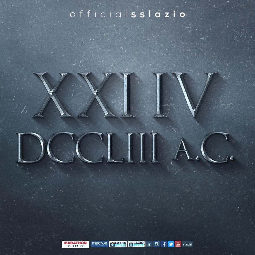 SSラツィオさんのインスタグラム写真 - (SSラツィオInstagram)「🦅 A te che ci hai donato l’onore di essere la tua Prima Squadra: auguri, Caput Mundi!」4月22日 0時52分 - official_sslazio
