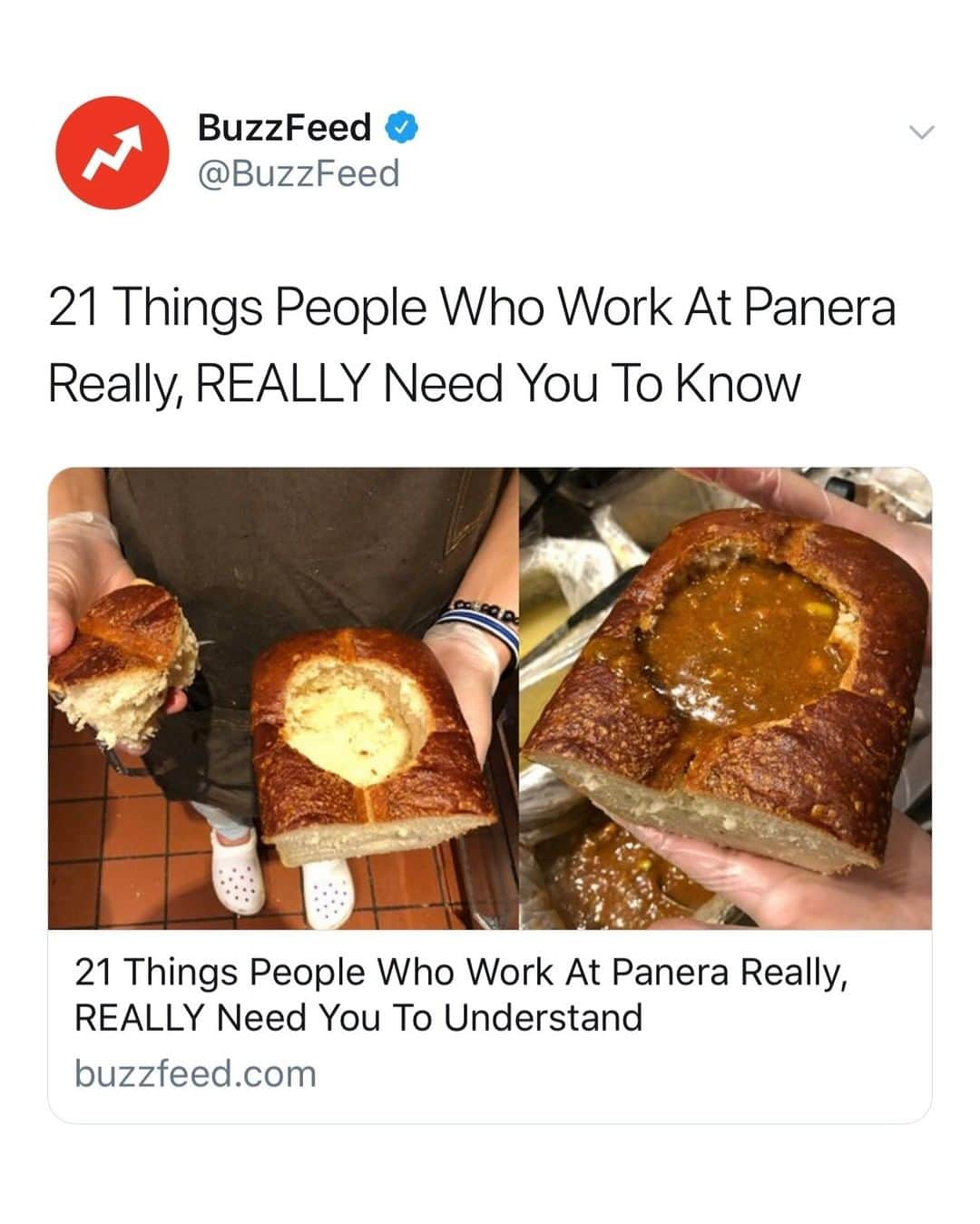 BuzzFeedさんのインスタグラム写真 - (BuzzFeedInstagram)「We all know someone who's worked at Panera. Now we know their struggle 🥣 Link in bio.」4月22日 1時00分 - buzzfeed