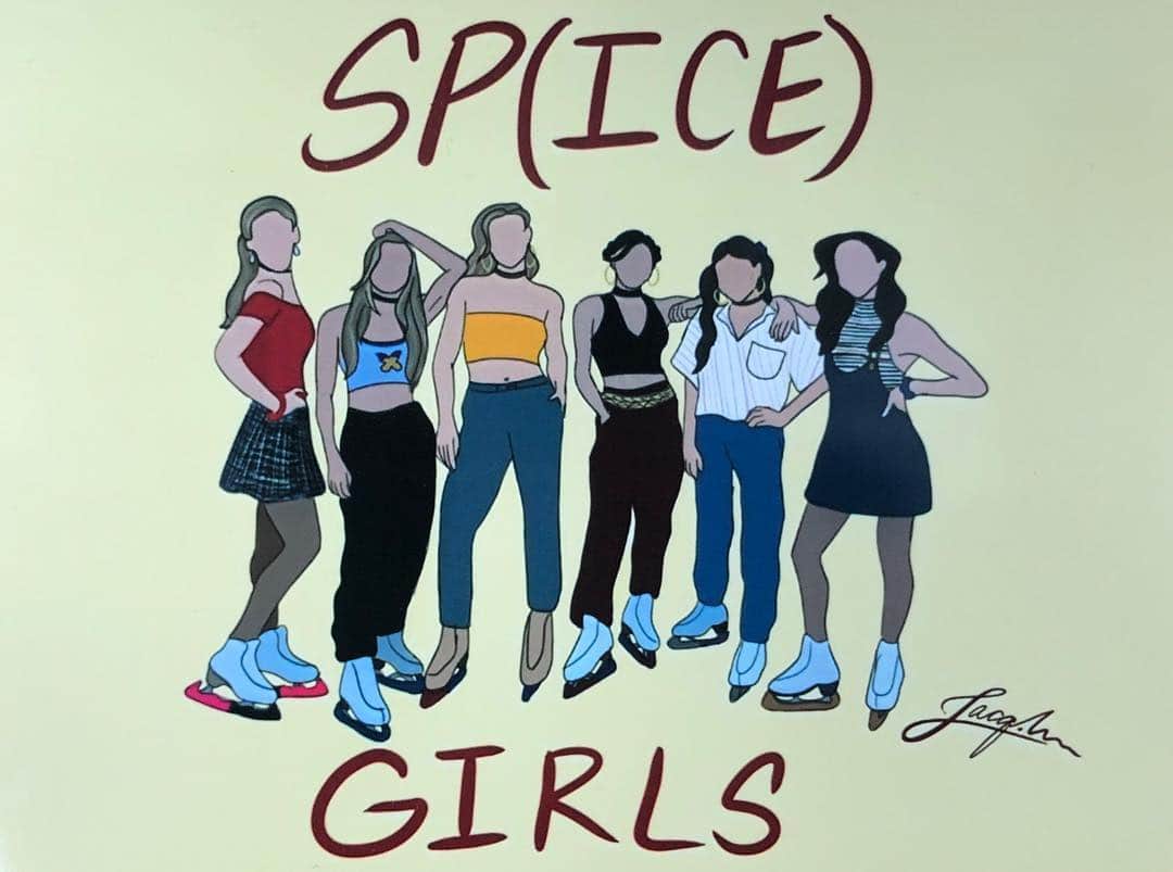 長洲未来さんのインスタグラム写真 - (長洲未来Instagram)「Thanks for all of your suggestions. We figured it out. Here’s our new album art. Who do you think will be each Spice girl? ♥️⛸」4月22日 1時37分 - mirainagasu