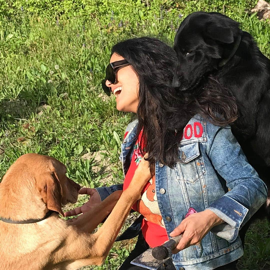 サルマ・ハエックさんのインスタグラム写真 - (サルマ・ハエックInstagram)「This #easter instead of hunting for eggs I went #trufflehunting with the help of Zara and Mala. Hoy en vez de encontrar huevos de #chocolate encontré trufas con la ayuda de Zara y Mala que por suerte era muy buena perrita. #croatia #dog #happyeaster」4月22日 2時25分 - salmahayek