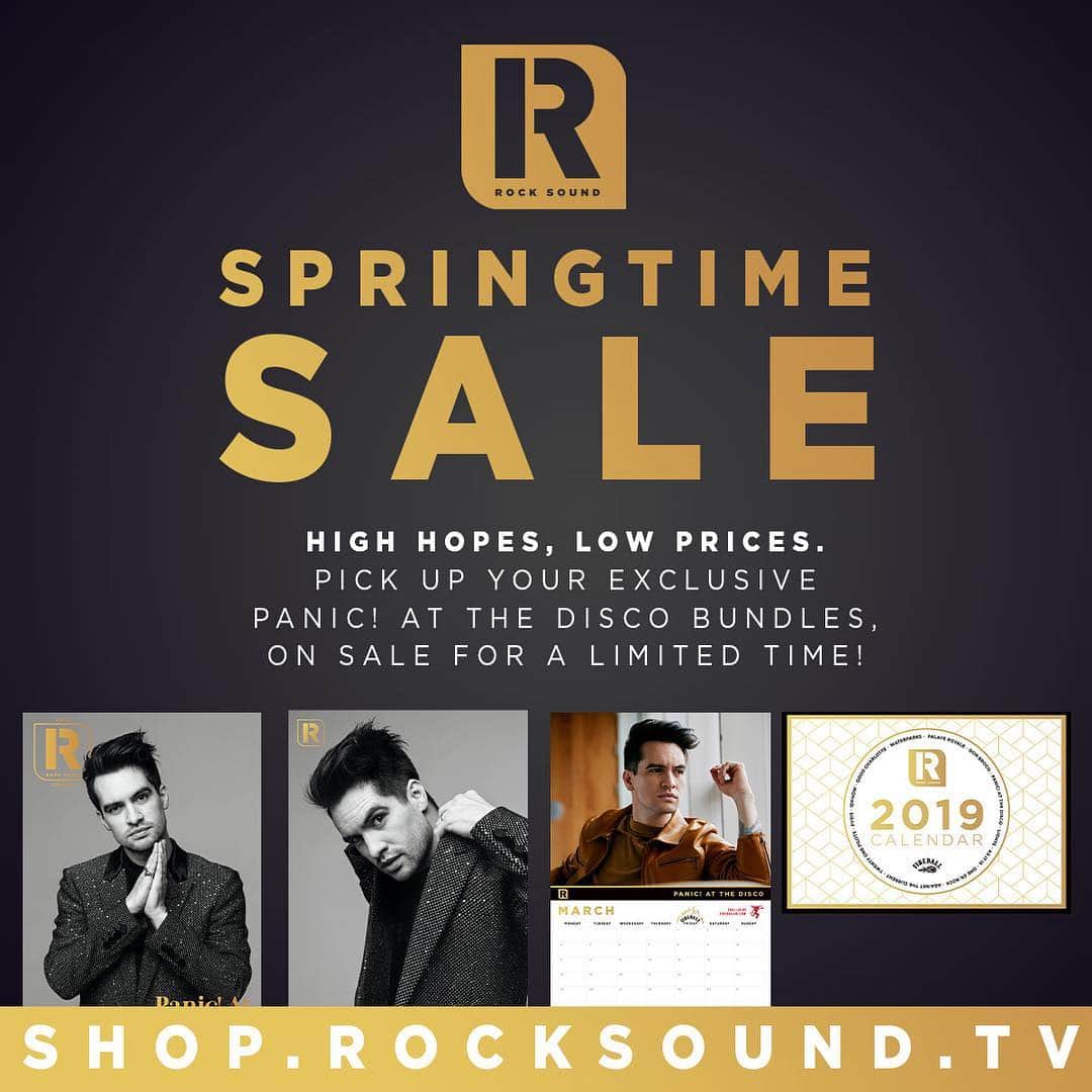 Rock Soundさんのインスタグラム写真 - (Rock SoundInstagram)「Hey, not to cause you to Panic!, but the Rock Sound Springtime Sale is only on until Tuesday - so if you want this Panic! At The Disco Rock Sound Awards bundle you better act quick!  Get yours now, worldwide from SHOP.ROCKSOUND.TV」4月22日 6時24分 - rocksound