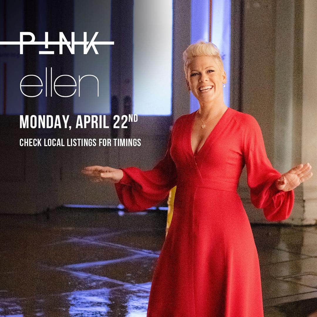P!nk（ピンク）さんのインスタグラム写真 - (P!nk（ピンク）Instagram)「📺Catch me on @theellenshow tomorrow performing #WalkMeHome from my new album #Hurts2BHuman!」4月22日 6時45分 - pink