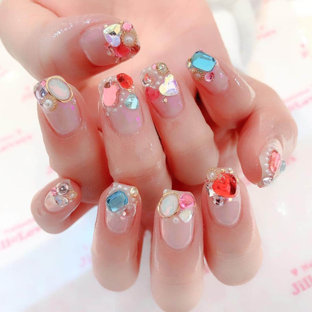 Jill&Loversさんのインスタグラム写真 - (Jill&LoversInstagram)「💖⭐️💎💖 #jillandlovers #nail #nailart #paragel #gelneil#gel #ネイル #ネイルアート #me #look #love #かわいい」4月22日 7時38分 - jillandlovers