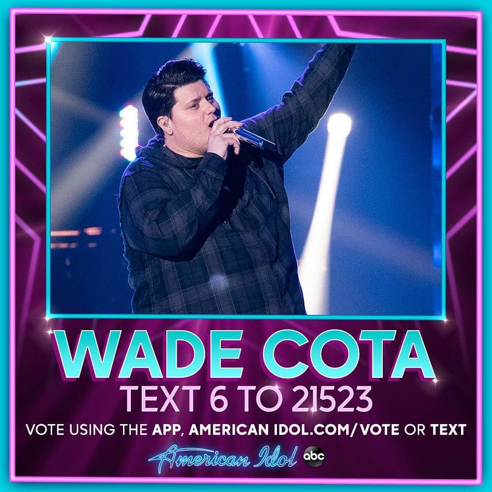 American Idolさんのインスタグラム写真 - (American IdolInstagram)「Our buddy @wadecota: a friend to all, with a “character voice” for the ages. 🧡 ⁣⁣⁣⁣ 3⃣ ways to vote:⁣⁣⁣⁣ ⁣⁣⁣⁣ 🌟Go to americanidol.com/vote⁣⁣⁣⁣⁣⁣ 🌟In the American Idol App ⁣⁣⁣⁣⁣⁣ 🌟Text "6" to “21523”⁣⁣⁣⁣ ⁣⁣⁣⁣ #AmericanIdol #DisneyNight」4月22日 9時56分 - americanidol
