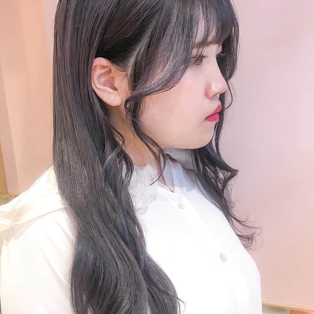 原涼香のインスタグラム：「ㅤㅤㅤㅤㅤㅤㅤㅤㅤㅤㅤㅤㅤ #韓国式おくれ毛カット🇰🇷 結んだとき、耳にかけたとき、 あると可愛いです♡ ㅤㅤㅤㅤㅤㅤㅤㅤㅤㅤㅤㅤㅤ」