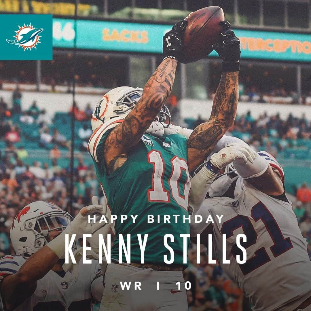 マイアミ・ドルフィンズさんのインスタグラム写真 - (マイアミ・ドルフィンズInstagram)「🎉 Happy Birthday, @kstills!」4月22日 23時00分 - miamidolphins