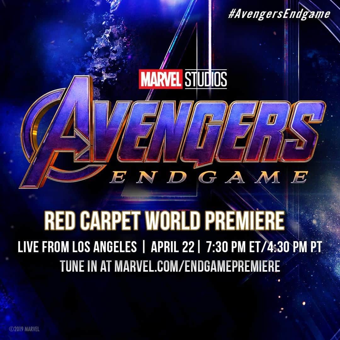 Marvel Entertainmentさんのインスタグラム写真 - (Marvel EntertainmentInstagram)「TODAY! Join us at 4:30pm PT/7:30pm ET for the red carpet World Premiere of Marvel Studios' #AvengersEndgame LIVE from Los Angeles. Tune in for interviews with the cast and much more: www.marvel.com/endgamepremiere」4月22日 23時51分 - marvel