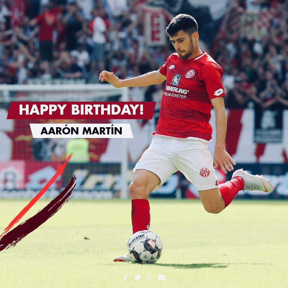 1.FSVマインツ05さんのインスタグラム写真 - (1.FSVマインツ05Instagram)「🎁Feliz cumpleaños @aaronmartin3🎉」4月22日 19時24分 - 1fsvmainz05