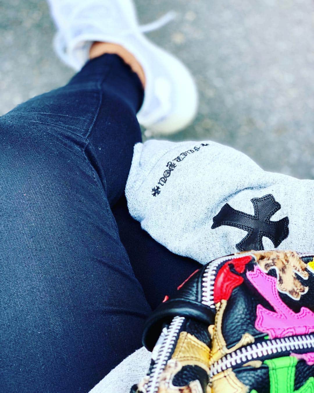 ★★★XXXXXのインスタグラム：「OOTD ・ ・ ・ ・ ・ ・ ・ ・ ・ ・ ・ ・ #ootd #outfit #kotd #kicksgram #kicks #ootdmen #chromeheartsofficial #chromehearts #mattyboy #nike #adidasoriginals #yeezyboost350v2 #balenciaga #mensfashion #hypebeast #クロムハーツ #クロムハーツ部 #크롬하츠」