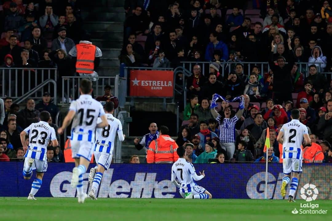 レアル・ソシエダさんのインスタグラム写真 - (レアル・ソシエダInstagram)「🌟 @juanmi9395, MVP 🆚 FC Barcelona. Zorionak Juanmi! . #RealarenSupermerkatua #BarçaRealSociedad #RealSociedad #Football #LaLiga #MVP #MondayMotivation」4月22日 19時55分 - realsociedad