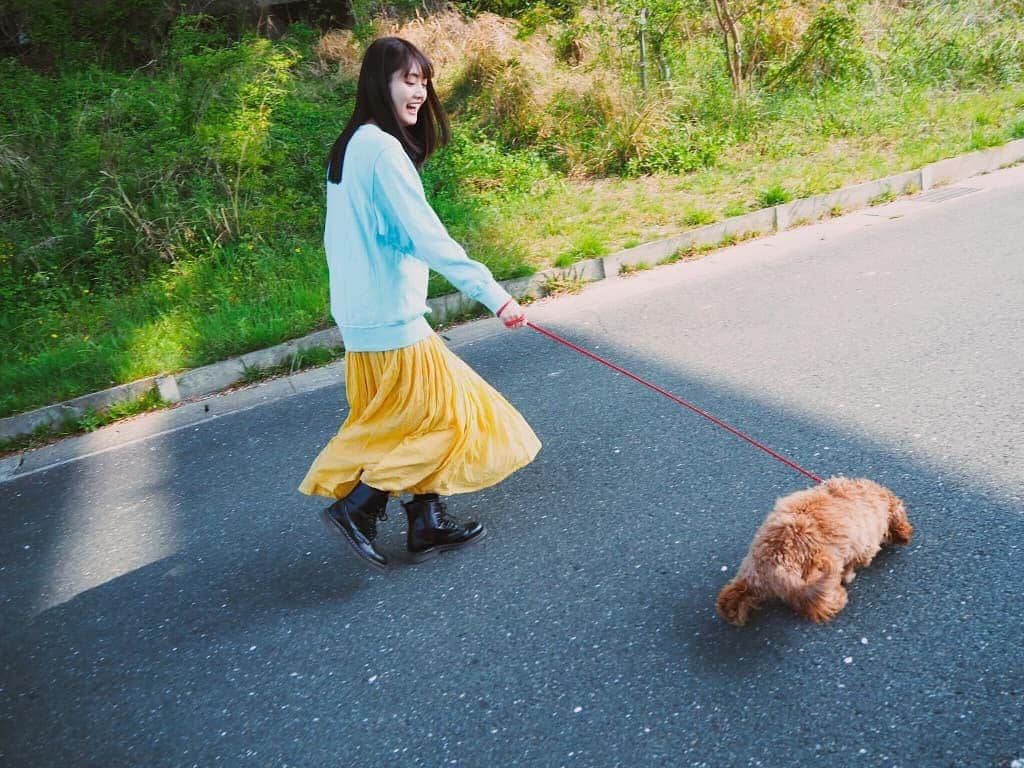 水谷果穂さんのインスタグラム写真 - (水谷果穂Instagram)「まんまるもなかのもにゃ散歩🌀」4月22日 20時39分 - kahomizutani_official