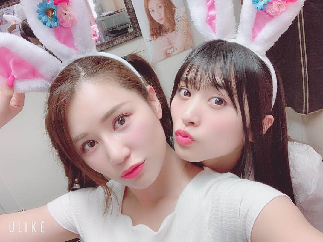 根岸愛のインスタグラム：「昨日は五反田タイガーさんイベで、イースターということでうさ耳つけました🐰💕 #五反田タイガー #イースター #Easter #うさ耳」