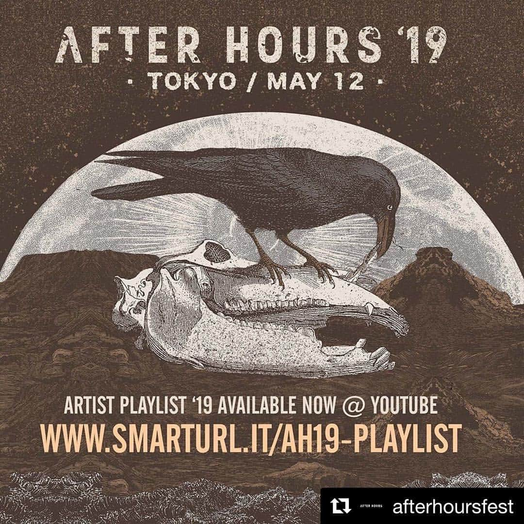 青木ロビンさんのインスタグラム写真 - (青木ロビンInstagram)「AfterHours’19 東京 プレイリスト公開！ めちゃ良いですよ！ #Repost @afterhoursfest with @get_repost ・・・ 『After Hours ’19 東京』の手触りを楽しんで頂く為のYouTubeプレイリストが出来ました！素晴らしいアーティストばかりで最高のプレイリストになりました。 . 当日が待ち切れないですね。是非聴いて欲しい！ . We've now created a YouTube playlist of After Hours '19 Tokyo for you to enjoy. It became such a great playlist filled with wonderful artists. . We can't wait for the festival. Please take a listen! . http://smarturl.it/ah19-playlist . #afterhours #afterhoursfest #afterhours19 #explosionsinthesky #monoofjapan #envy #downy #toe #boris #killie #palm #bacho #heaveninherarms #aimingforenrike #svalbard #theredneckmanifesto #lite #ooioo #vampillia #skillkills #notiibelikesomeone #5kai #soilandpimpsessions #mouseonthekeys #role #fixed #tokyo #japan」4月22日 20時50分 - aokirobin