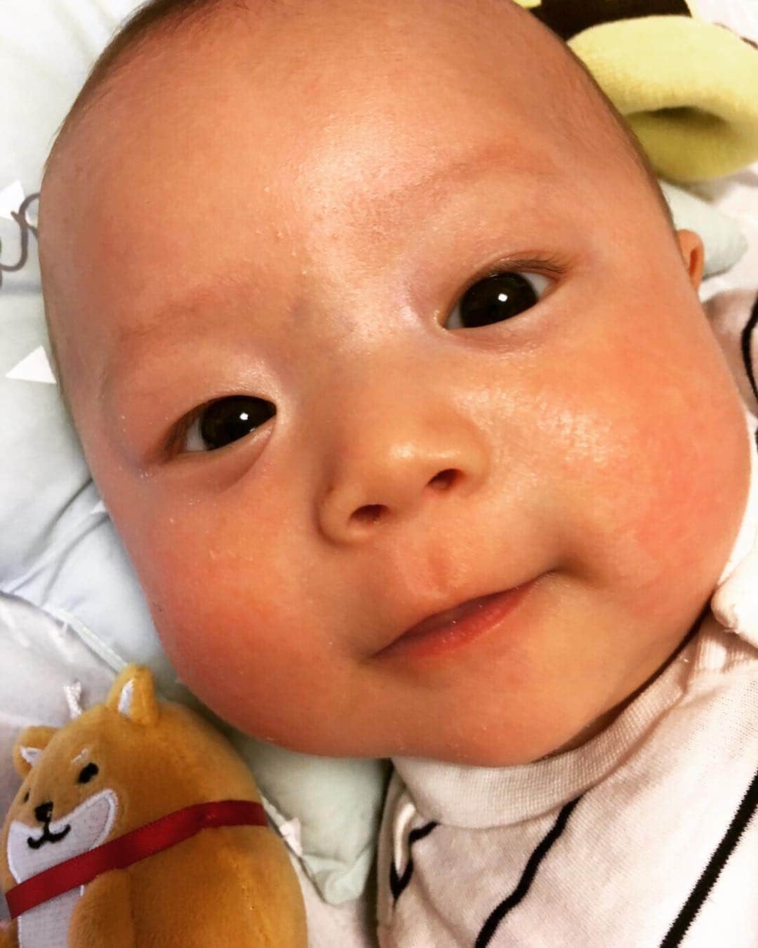 上原誠さんのインスタグラム写真 - (上原誠Instagram)「3ヶ月⏳ 癒し☺️ #赤ちゃん」4月23日 8時53分 - m.uehara