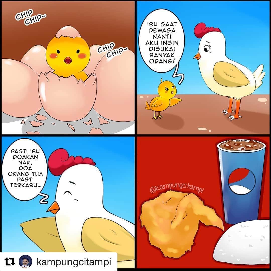 Koleksi Komik Malaysiaさんのインスタグラム写真 - (Koleksi Komik MalaysiaInstagram)「Tag member korang. Follow @koleksikomikmalaysia @twitterdotmy.my  #Repost @kampungcitampi with @get_repost ・・・ doa tulus seorang ibu biasanya terkabul . . . #kampungcitampi #citampi #doa #doaibu #crispymemes #crispy #suram #darkhumor #ayamgoreng #ayam #cita #mimpi #impian #dreamjob #komiklokal #komikstrip #komikcitampi #komikstripindonesia #komiklokalindonesia #komikharian #komikinajah #komikindonesia #ind_komic #ind_comic」4月23日 0時36分 - tokkmungg_exclusive