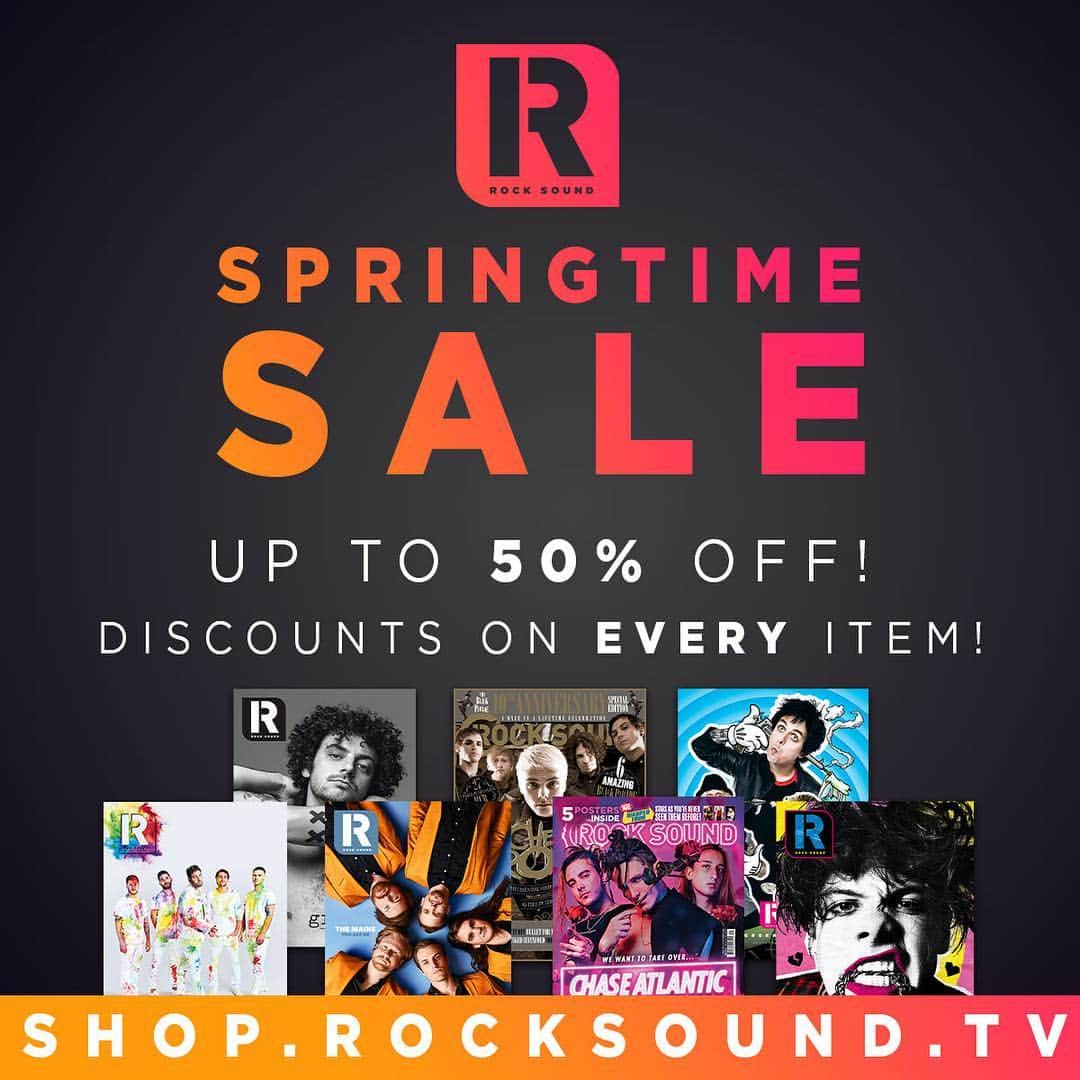 Rock Soundさんのインスタグラム写真 - (Rock SoundInstagram)「The countdown is on. The Rock Sound Springtime Sale ends TOMORROW.  Get up to 50% off every magazine and bundle we have in stock, right now from SHOP.ROCKSOUND.TV」4月23日 1時59分 - rocksound