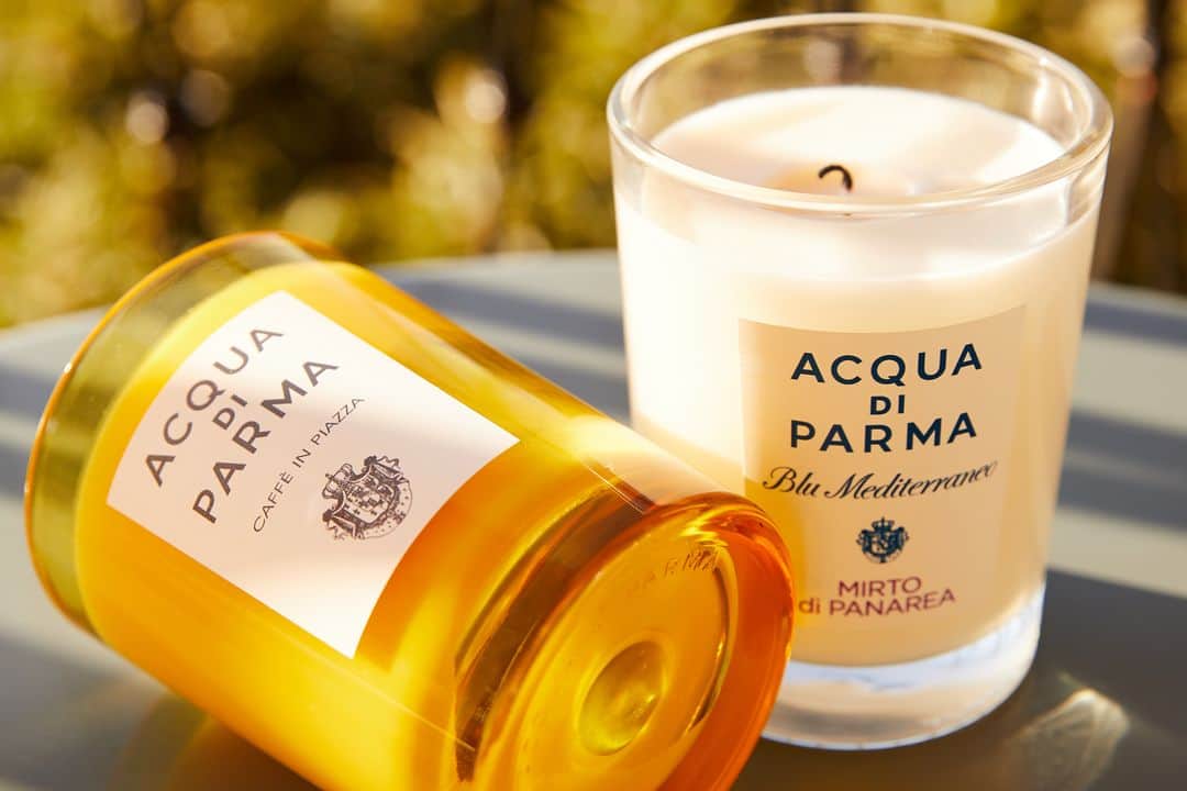 のインスタグラム：「A typical moment of Italian living or the breath of the unforgettable Italian Mediterranean, directly in your own home with our new Home Collection . . #acquadiparma #homecollection #interiordesign #homedecor #milan #italianstyle」