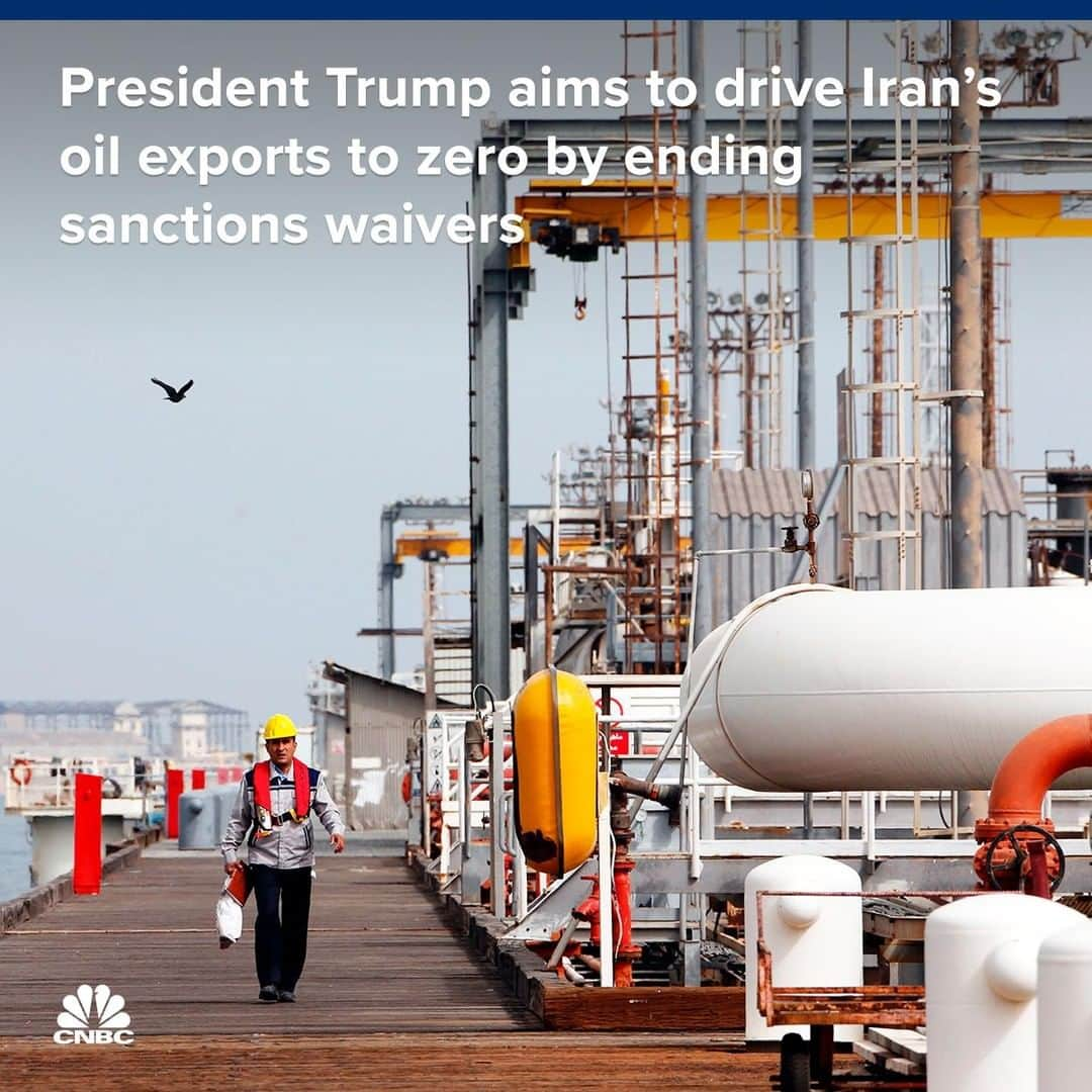 CNBCさんのインスタグラム写真 - (CNBCInstagram)「Key points:⁣ ⁣ ▪️The Trump administration will stop allowing some countries to import Iranian crude oil.⁣ ⁣ ▪️Oil prices spike to nearly six-month highs on the surprise news.⁣ ⁣ ▪️Trump granted waivers to several countries in November when he first restored energy sanctions on the Islamic Republic.⁣ ⁣ To read more, visit the link in bio.⁣ *⁣ *⁣ *⁣ *⁣ *⁣ *⁣ *⁣ *⁣ #trump #presidenttrump #iran #politics #worldpolitics #middleeast #iran #oil #imports #oilprices⁣」4月23日 3時25分 - cnbc