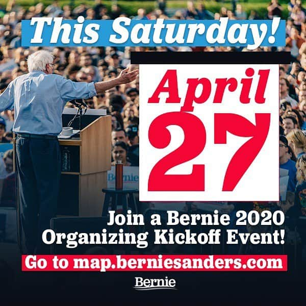 バーニー・サンダースさんのインスタグラム写真 - (バーニー・サンダースInstagram)「This Saturday, April 27 is the day our campaign begins the work of organizing to win this election. Have you signed up yet to attend an event in your neighborhood? Find one near you at map.berniesanders.com!」4月23日 5時30分 - berniesanders