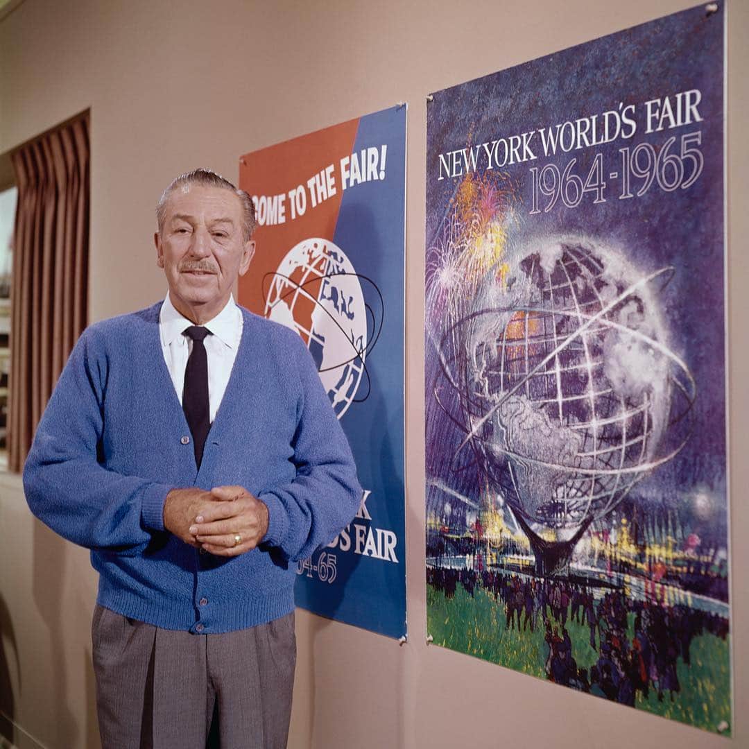 Disneyさんのインスタグラム写真 - (DisneyInstagram)「Happy 55th Anniversary to New York World's Fair! At the Fair, Walt Disney revealed four shows: the Magic Skyway, "it’s a small world," Progressland (featuring the Carousel of Progress), and Great Moments with Mr. Lincoln. Do you know which attractions are still at Disney Parks to this day? Find out on @disneyd23.」4月23日 5時31分 - disney