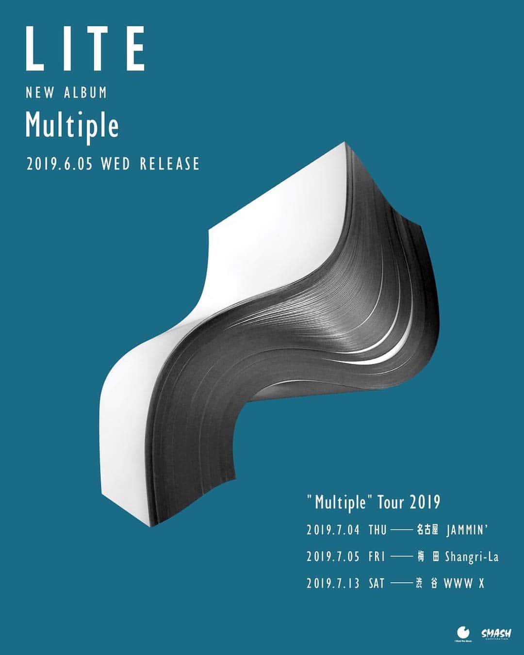 井澤惇のインスタグラム：「LITEの6thアルバム「Multiple」が6/5に発売します！今回はかなりバンドサウンド寄りの曲達がそろいました。かなりいい感じのアルバムなので楽しみにしててください。 そして7月に東名阪でワンマンツアーを行います。チケットは4/26(金)より先行受付スタートします。  LITE “Multiple" Tour 2019 7/4(木) 名古屋JAMMIN’ 7/5(金) 梅田Shangri-La 7/13(土) 渋谷WWW X  チケット先行: 4/26〜5/6 https://t.co/XQKbVCkf3L https://t.co/1EzaoM0cOx」