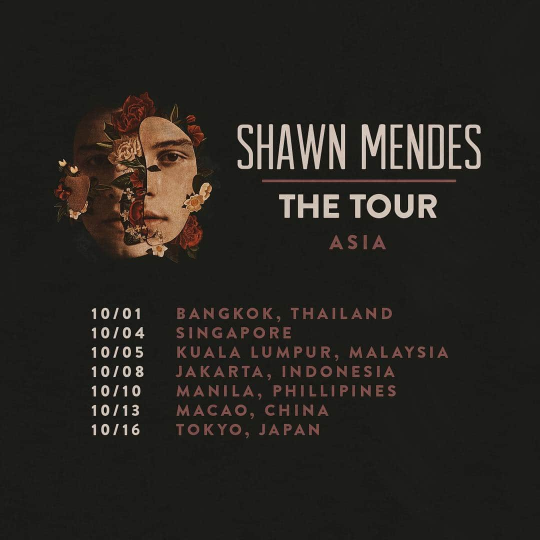 ショーン・メンデスさんのインスタグラム写真 - (ショーン・メンデスInstagram)「#ShawnMendesTheTour Asia dates have been announced! Go get all ticket presale & onsale info at shawnmendesthetour.com」4月23日 11時22分 - shawnmendes