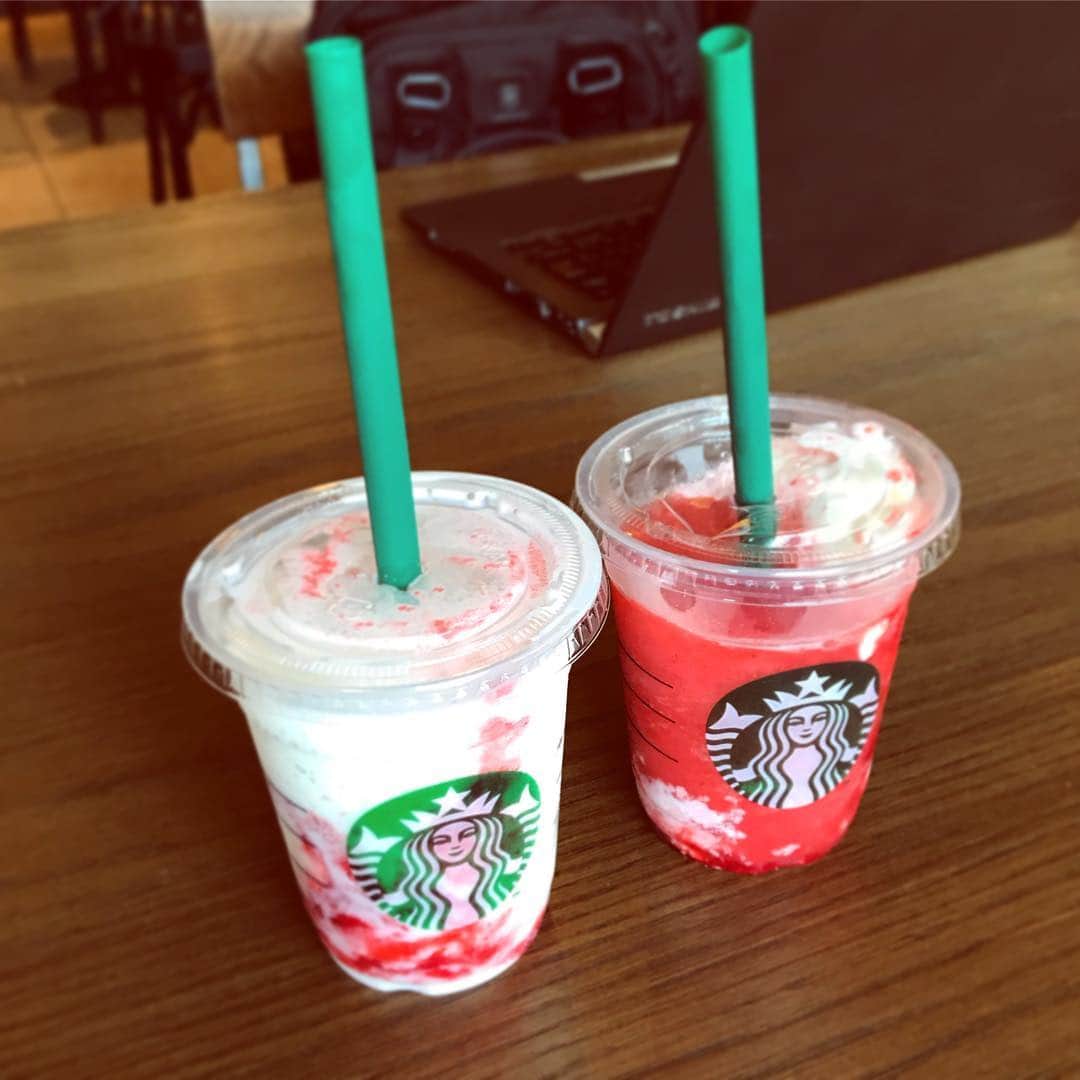 新田朝子さんのインスタグラム写真 - (新田朝子Instagram)「#🍓#starbucks #strawberry #strawberryverymuchfrappuccino #cafe #studytime #japan #tokyo」4月23日 13時30分 - asako.nitta