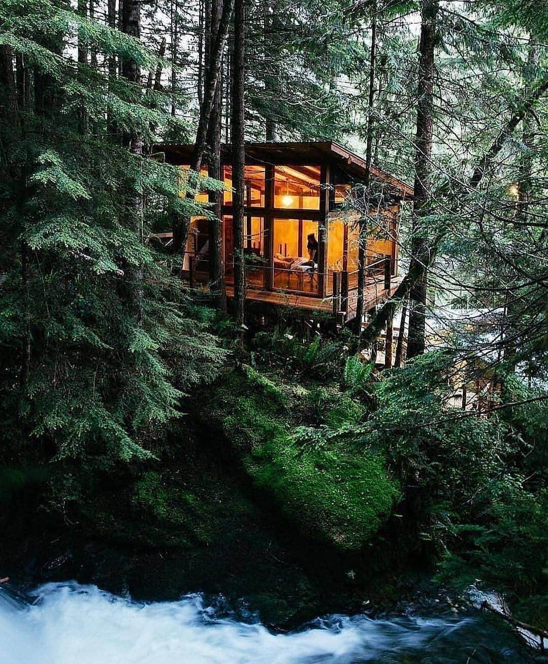 Discover Earthさんのインスタグラム写真 - (Discover EarthInstagram)「Did you ever dream of escaping a city life to build a cabin deep in the woods and live a stress free life ? 🇨🇦🌲 Who would you want to stay here with ? — 📍#DiscoverCanada — 📸 Photo by @jeremykoreski ​」4月23日 15時04分 - discoverearth