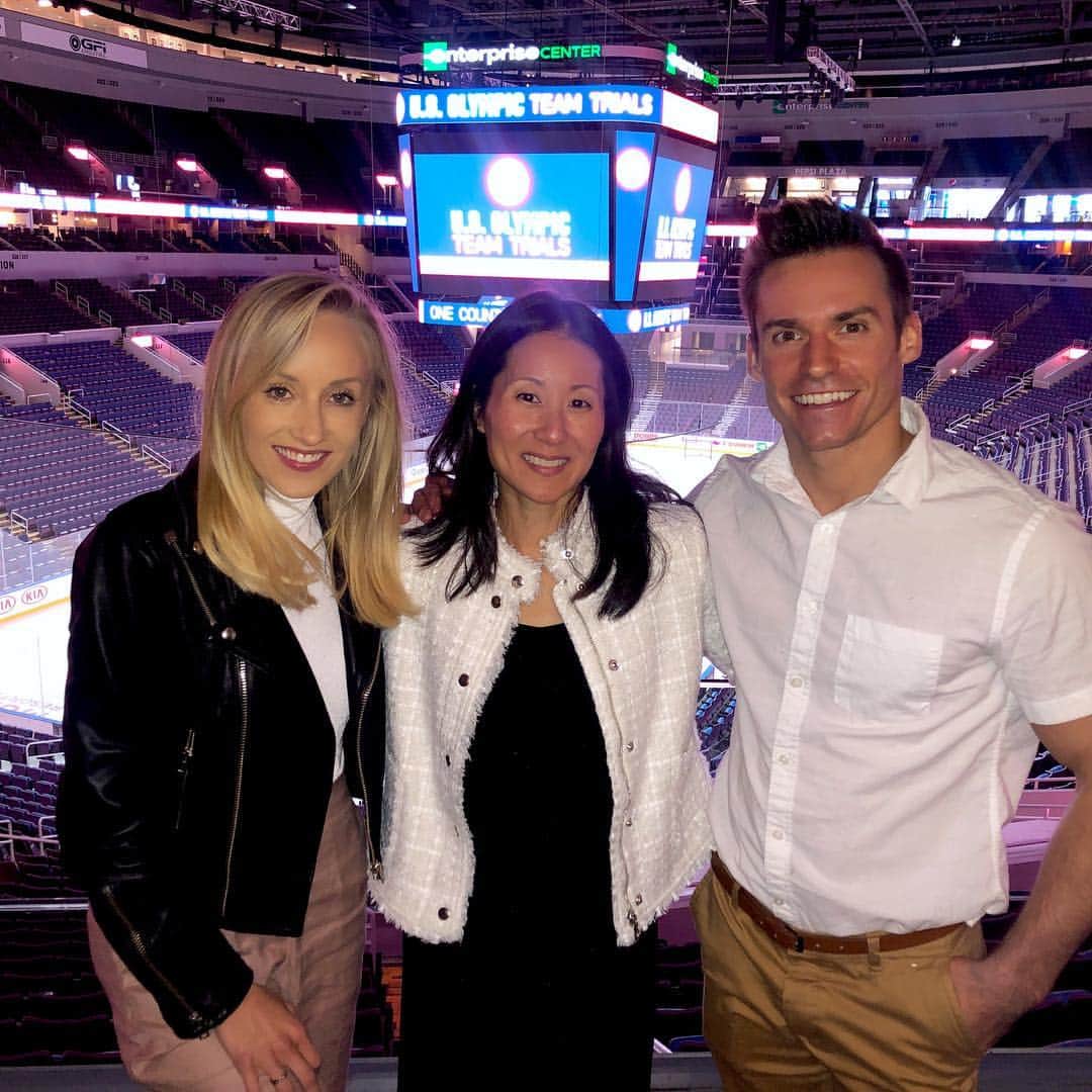 サミュエル・ミクラクのインスタグラム：「Olympics Trials to be held in St. Louis! Such a pleasure to announce it with @nastialiukin and the new USAG Ceo Li Li!」