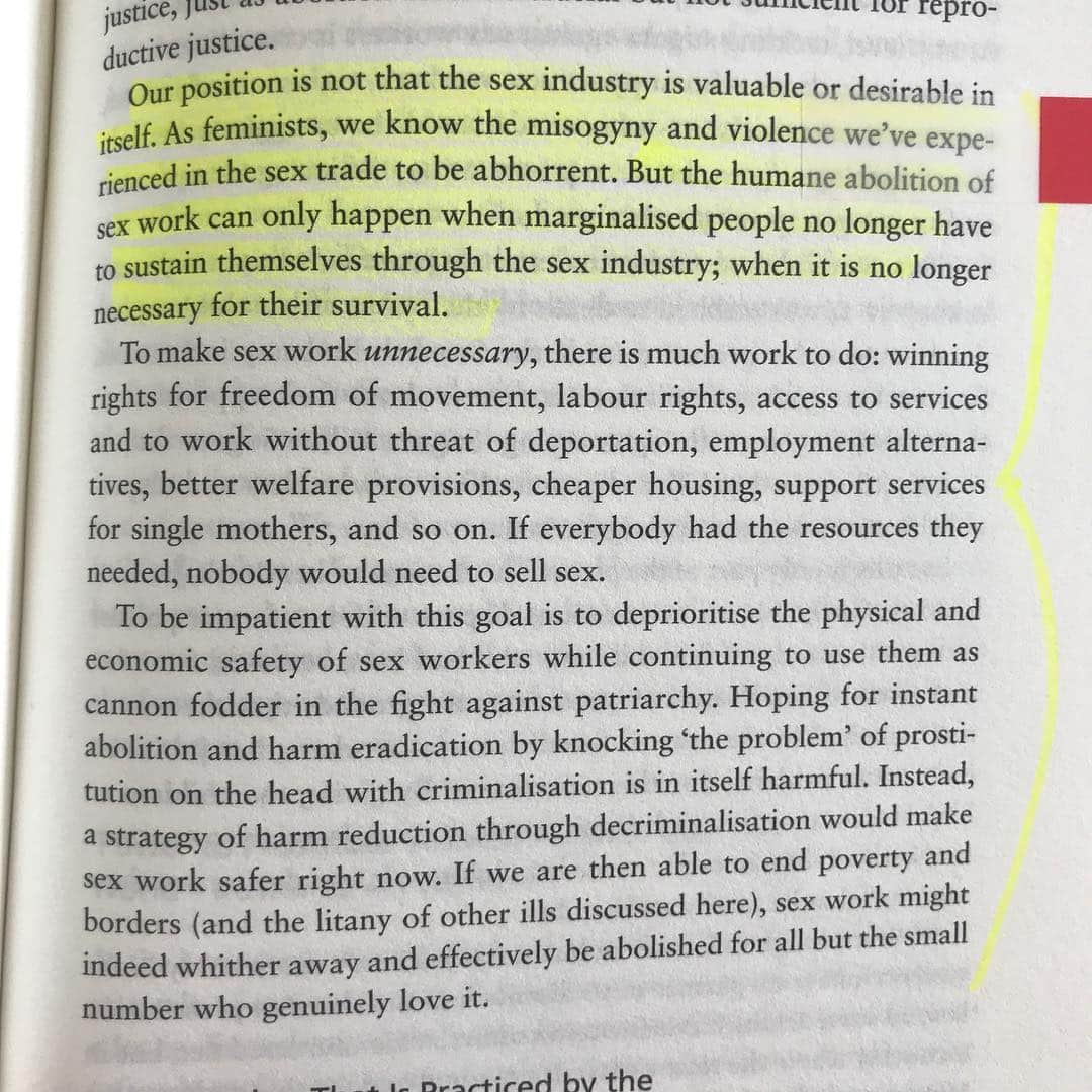 マット・マクゴリーさんのインスタグラム写真 - (マット・マクゴリーInstagram)「"Revolting Prostitutes: The Fight For Sex Workers' Rights" by Juno Mac & Molly Smith # I have a deep appreciation for this book and it touched on all of the areas that I hoped it would plus more.  Too often, sex workers are left out of conversations about their own lives, rights, and the laws that affect them.  The result is disastrous for sex workers and it only further marginalizes one of the most marginalized populations.  Too often, our culture's way of 'caring for' sex workers is actually antithetical to their safety and well-being, in large part because we are making decisions without centering those that have the lived experience. Only when we are able to listen to those that are most directly impacted, will we ever achieve a world of true liberation.  # As with any undocumented workers, harsher border policies make the workers more easily exploited by their industry/employers (it's very hard to stick up for your rights or unionize when you can be easily deported). The book also does a good job of making sure to include how various practices affect the lives of prostitutes of color, those who are trans, chemically dependent as well as unhoused prostitutes.  Our politics really aren't worth shit if they're not including how to achieve liberation for the most oppressed.  # "It is not the task of sex workers to apologise for what prostitution is. Sex workers should not have to defend the sex industry to argue that we deserve the ability to earn a living without punishment.  People should not have to demonstrate that their work has intrinsic value to society to deserve safety at work.  Moving towards a better society- one in which more people's work does have wider value, one in which resources are shared on the basis on need- cannot come about through criminalization. Nor can it come about through treating marginalized people's material needs and survival strategies as trivial. Sex workers ask to be credited with the capacity to struggle with work- even to hate it- and still be considered workers. You don't have to like your job to want to keep it." #RevoltingProstitutes #JunoMac #MollySmith # My Booklist: bit.ly/mcgreads (link in bio) #McGReads」4月24日 3時10分 - mattmcgorry