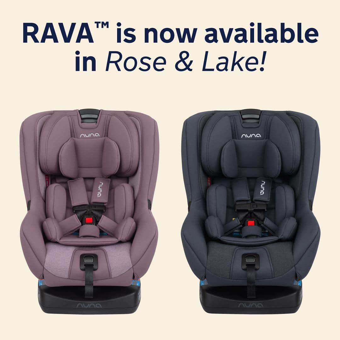 nunaさんのインスタグラム写真 - (nunaInstagram)「RAVA™ is now available in Rose & Lake! It's uncomplicated and un-fussy–and now available in 2 new fashions! Our RAVA convertible car seat is filled with little extras like laid back legroom, fuss-free adjustments and a unique installation that makes setup a snap.  RAVA has always had fabrics which were flame retardant additive free where the child sits. Now from fabric to foam and beyond, each element is smartly sourced to be both flame resistant and contain no added fire retardant chemicals.  Relax and enjoy every magical, messy, covered-with crumbs moment. #Nuna #RAVA #convertiblecarseat #carseat #NewFashions #thoughtfuldesign #style #safety」4月24日 3時14分 - nuna_usa