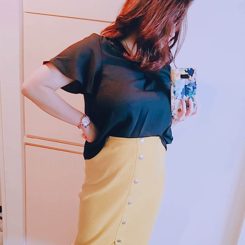 うさまりあのインスタグラム：「.. . . . TopsはMでskirtはXLです❤🙆 . . . .  #ootd  #code  #ぽっちゃりコーデ  #ぽっちゃり女子  #xl」
