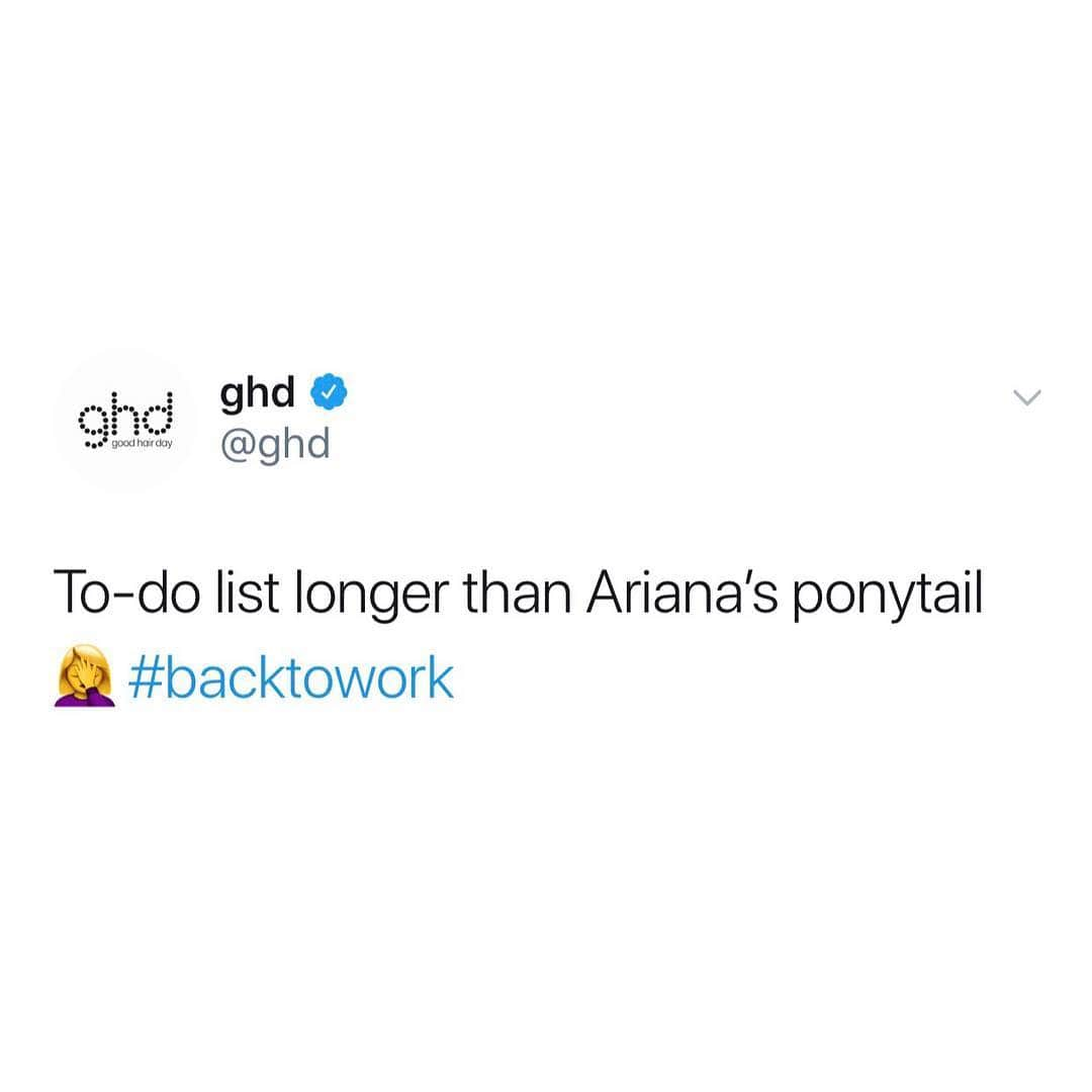 ghd hairさんのインスタグラム写真 - (ghd hairInstagram)「Post bank holiday FEEEELS 😭  #ghdhair #ghdlife #quotes #hairquotes #quoteoftheday #tuesdaymotivation #arianagrande」4月23日 19時00分 - ghdhair