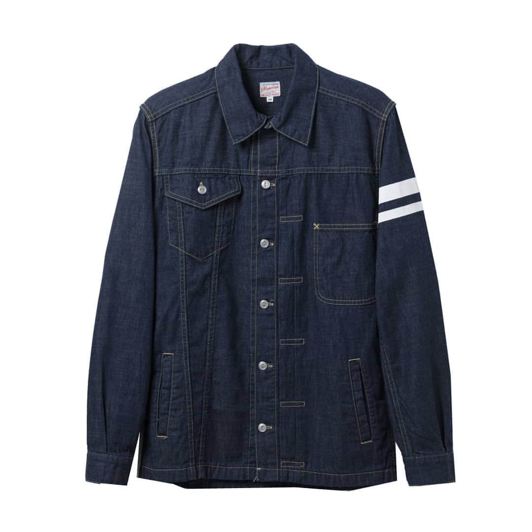 momotarojeansのインスタグラム：「05-225 8oz Denim Combination Shirts  #kojima #kurashiki #okayama #jeans #denim #denimday #denimporn #denimhead #selvedge #selvage #selvedgedenim #selvedgeforum #denimevolution #selvedgemurah #unionspecial #goingtobattle #madeinjapan #japanesedenim #fading #naturalfading #madebyhand #madeinjapan #jeanslife #vintagejeans #fade #selvedge #mensweardaily」