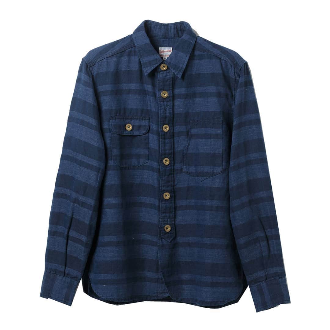 momotarojeansのインスタグラム：「05-227 Cotton Linen Herringbone Stripe Shirts  #kojima #kurashiki #okayama #jeans #denim #denimday #denimporn #denimhead #selvedge #selvage #selvedgedenim #selvedgeforum #denimevolution #selvedgemurah #unionspecial #goingtobattle #madeinjapan #japanesedenim #fading #naturalfading #madebyhand #madeinjapan #jeanslife #vintagejeans #fade #selvedge #mensweardaily」