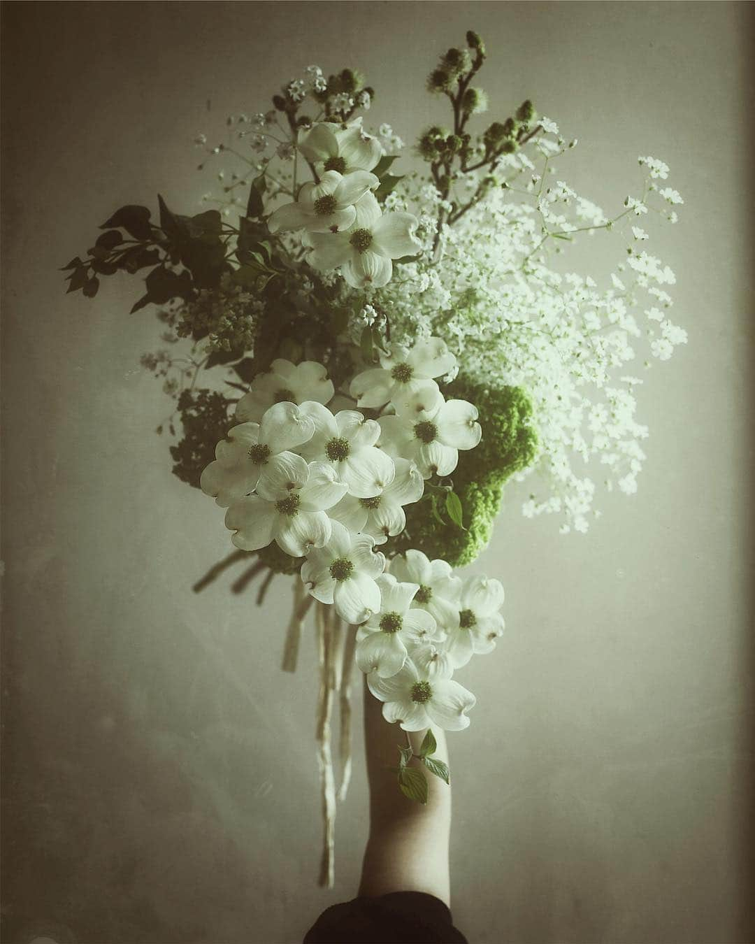 増田由希子さんのインスタグラム写真 - (増田由希子Instagram)「Today’s bouquet.  #dogwood #dogwoodtree #happyeaster #Saponaria #lilac #viburnum 「ハナミズキ ノ ハナタバ」」4月23日 21時10分 - nonihana_