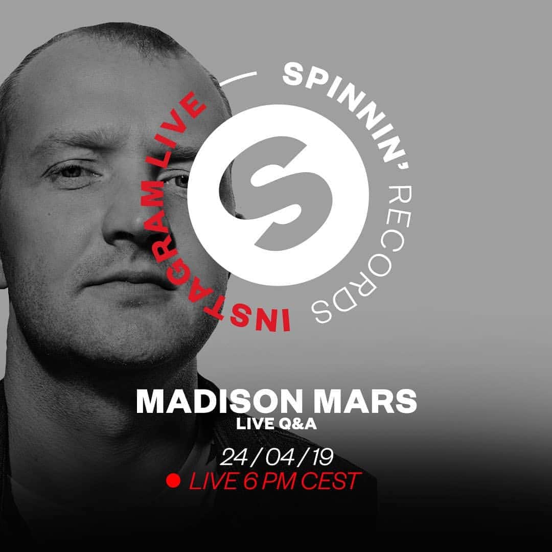 Spinnin' Recordsさんのインスタグラム写真 - (Spinnin' RecordsInstagram)「You can ask @madisonmars everything you'd love to know tomorrow during his LIVE Q&A at 6PM CET 🙌 Drop your questions in the comments below! #spinninrecords #madisonmars #liveqanda #qanda」4月23日 21時16分 - spinninrecords