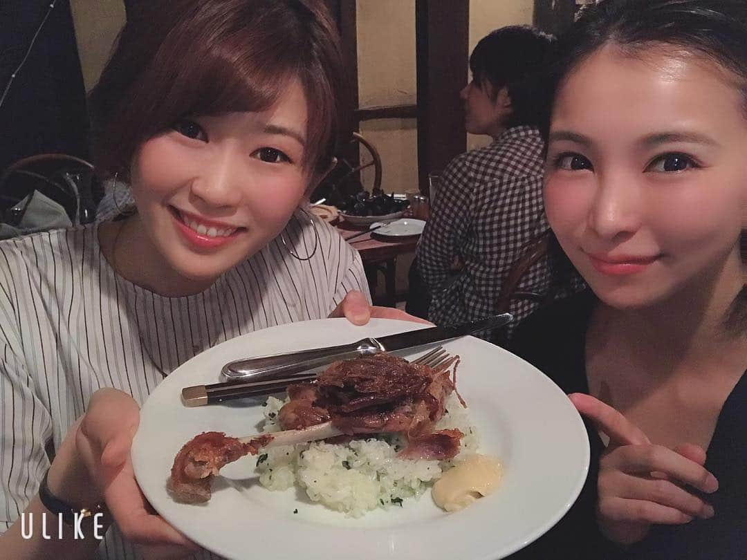 小松千絵さんのインスタグラム写真 - (小松千絵Instagram)「先日、出口さんとご飯に行きました♡ 出口さんオススメのお店へ✨ どのお料理もとっても美味しかったです♡  #いつも可愛い出口さん #鴨のコンフィ #美味でした #他にも色々頼んだのに #撮り忘れました #山梨放送 #気象予報士 #アナウンサー #出口美香 #小松千絵」4月23日 22時08分 - komao_chie