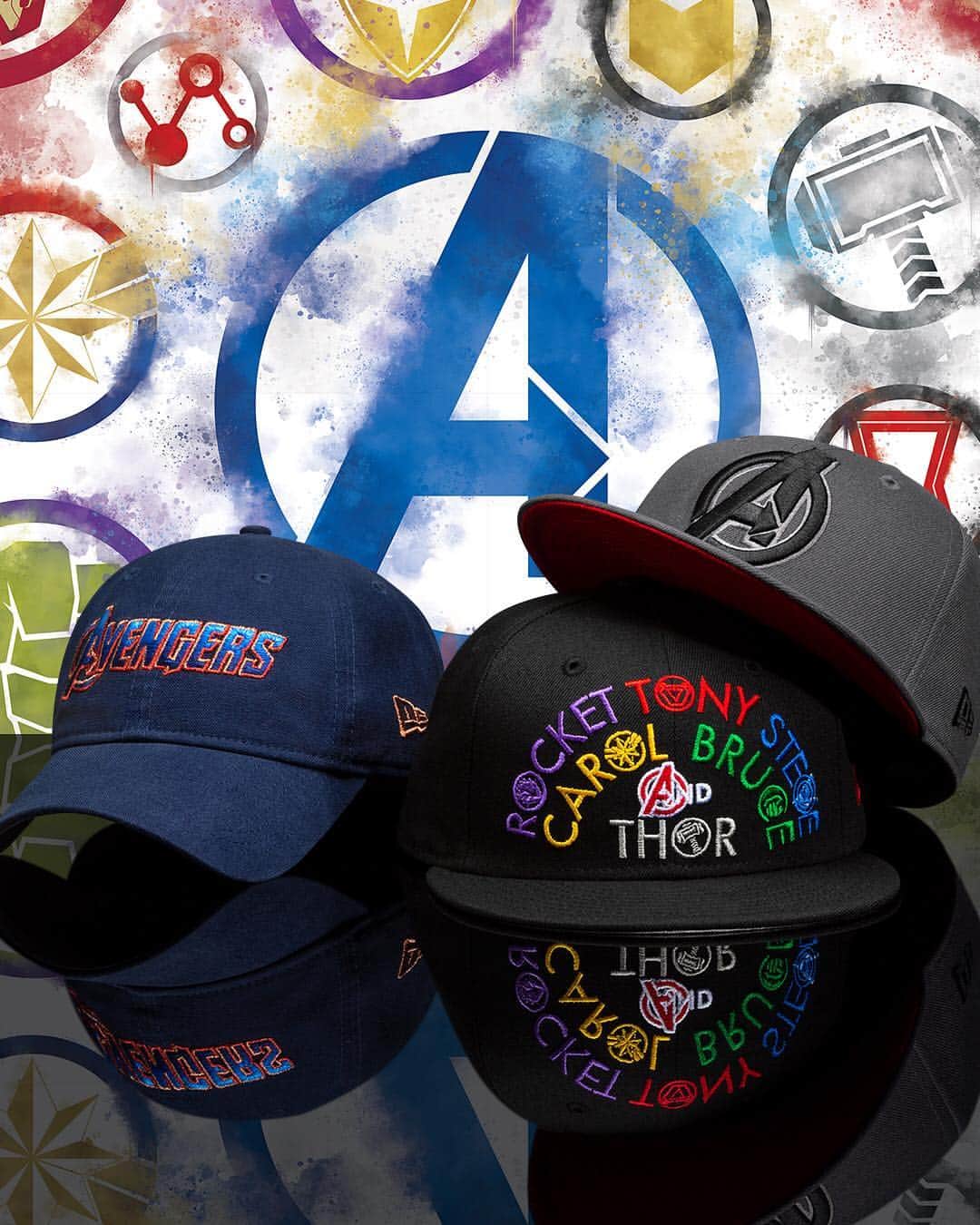 ニューエラ・キャップのインスタグラム：「The wait is over. Avengers: Endgame Collection just dropped, featuring exclusive #59FIFTY Fitteds at neweracap.com」