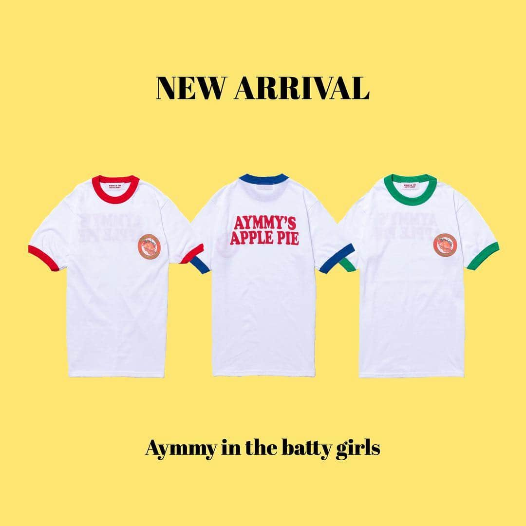 Aymmy in the batty girlsのインスタグラム：「【NEW ARRIVAL】 ﻿﻿ ﻿﻿ ◽︎APPLE PIE リンガーTシャツ﻿﻿ col:RED/GREEN/BLUE﻿﻿ siz:S/M﻿﻿ ¥﻿7,560(taxin) ﻿ #aymmy #battygarage ﻿﻿﻿﻿﻿﻿﻿ #aymmyinthebattygirls ﻿﻿﻿﻿﻿﻿﻿ #エイミー #原宿 #Tシャツ﻿﻿」