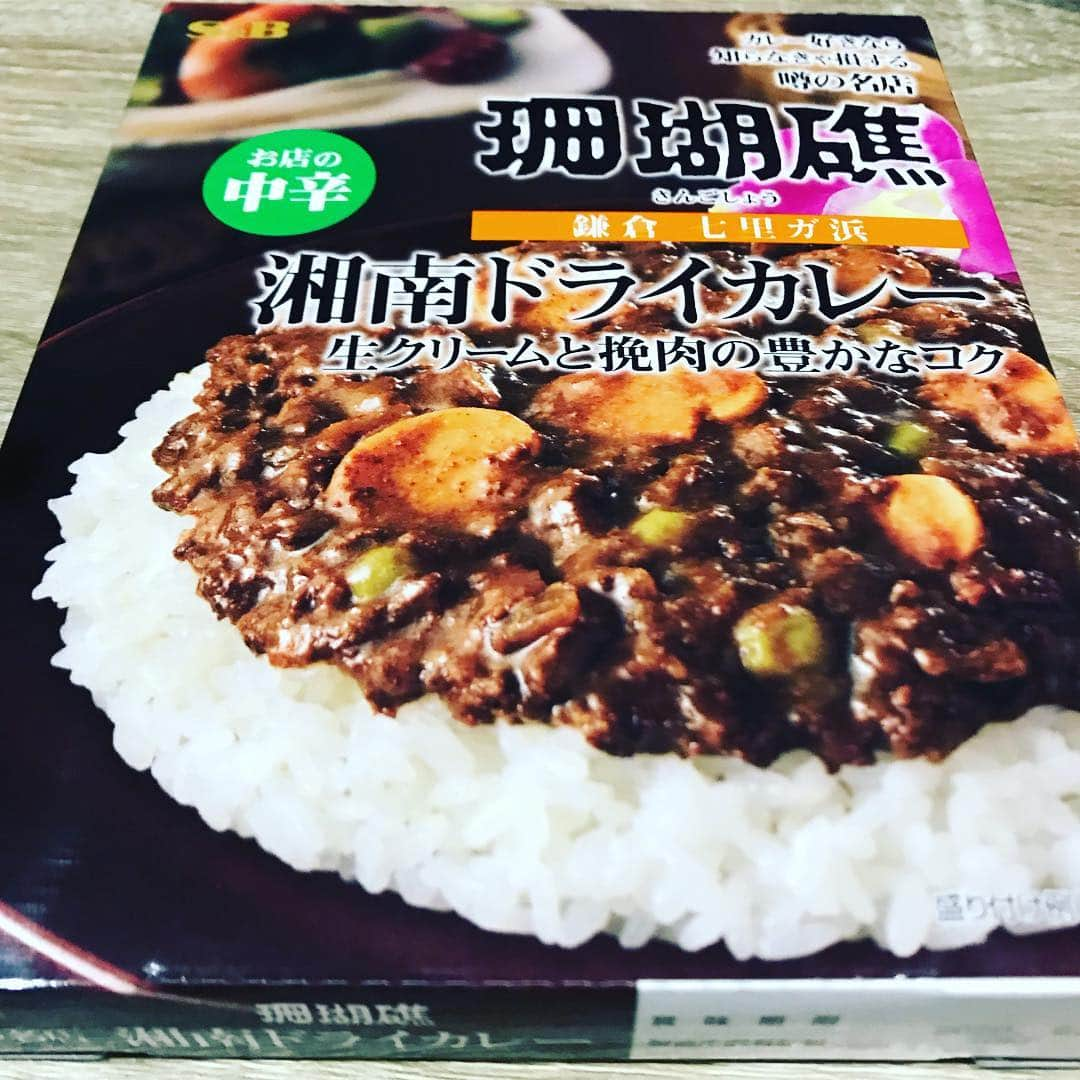 森野光晴さんのインスタグラム写真 - (森野光晴Instagram)「レトルトカレー食べ比べ その7 珊瑚礁 湘南ドライカレー  とりあえず、ドライカレー感はあまりない。 写真みたいなのを期待してるとちょっとガッカリ。 美味しいんだけどね〜。 #レトルトカレー #ライス抜き」4月23日 23時51分 - mrn_sakanamon