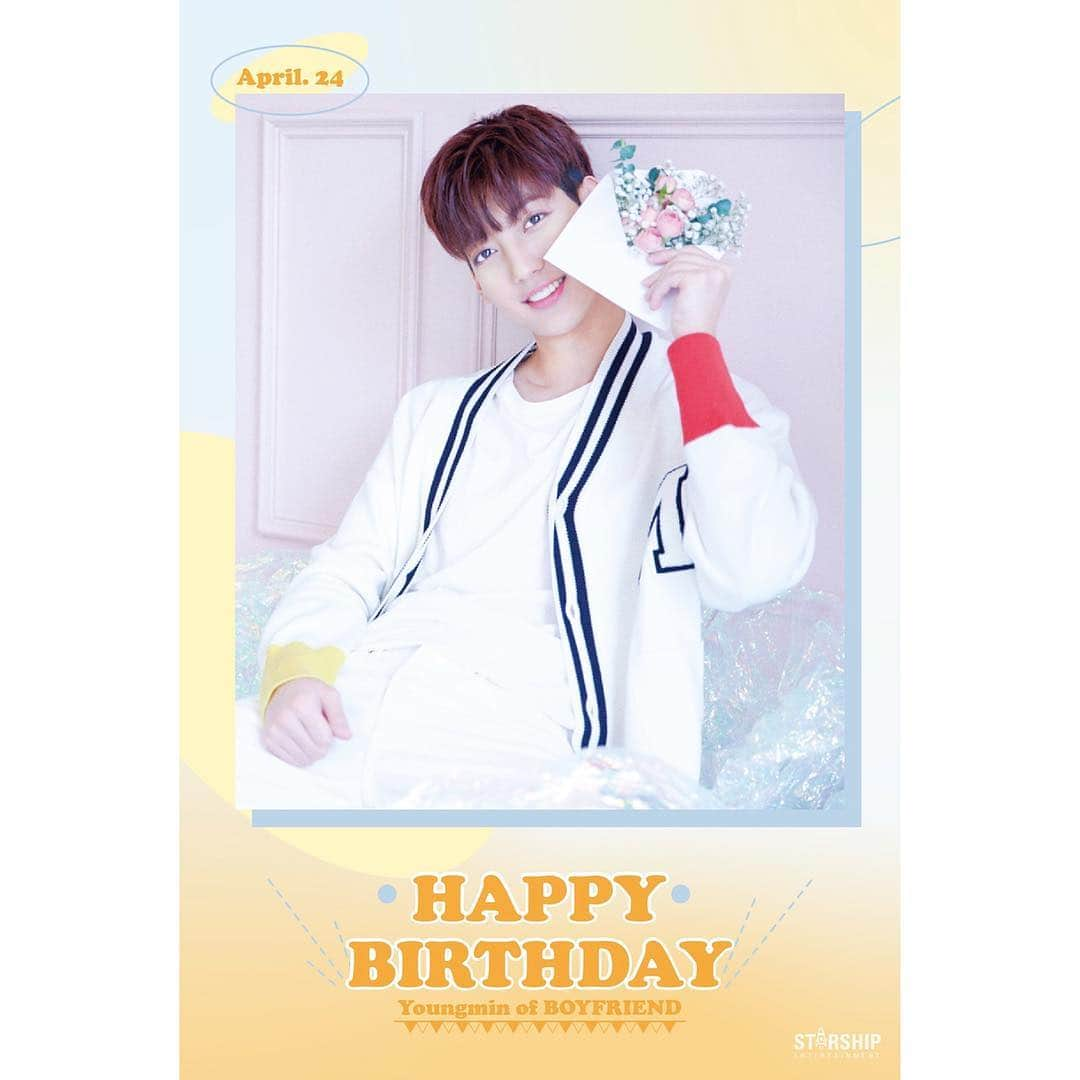 BOYFRIENDさんのインスタグラム写真 - (BOYFRIENDInstagram)「[#BOYFRIEND] ❣HAPPY BIRTHDAY❣ 💙 #BOYFRIEND #YOUNGMIN 💙  #보이프렌드 #영민 생일을 축하합니다🎂🎉❤ #happyYOUNGMINday」4月24日 0時01分 - boyfriend_6