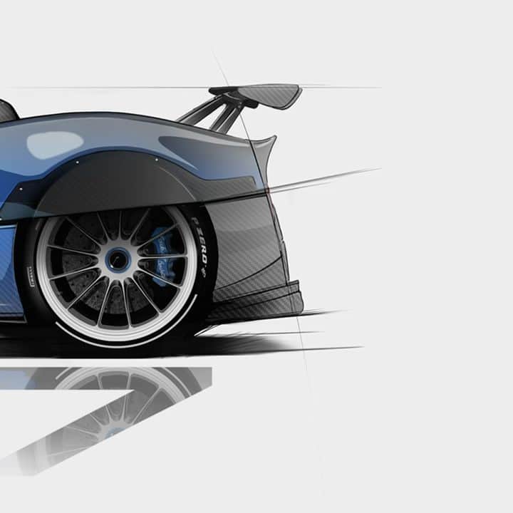 パガーニ・アウトモビリのインスタグラム：「Turn on the volume for the "perfect storm!" More #zondatribute to come... stay tuned!  #zonda20 #zonda20anniversary #pagani #zonda #zondahpbarchetta #zondacollection」