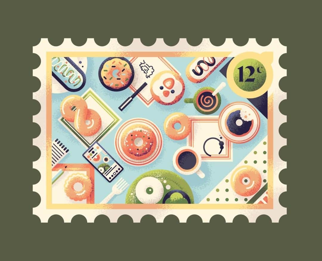 Dribbbleさんのインスタグラム写真 - (DribbbleInstagram)「Head over to the blog for an in-depth illustration tutorial by the talented @darumacreative ! Learn how Tatiana created this delicious looking stamp illustration from start to finish. 🍩☕️ Link in Bio.⠀ ⠀ #illustration #design #dribbble #tutorial #illustrationtutorial」4月24日 0時52分 - dribbble