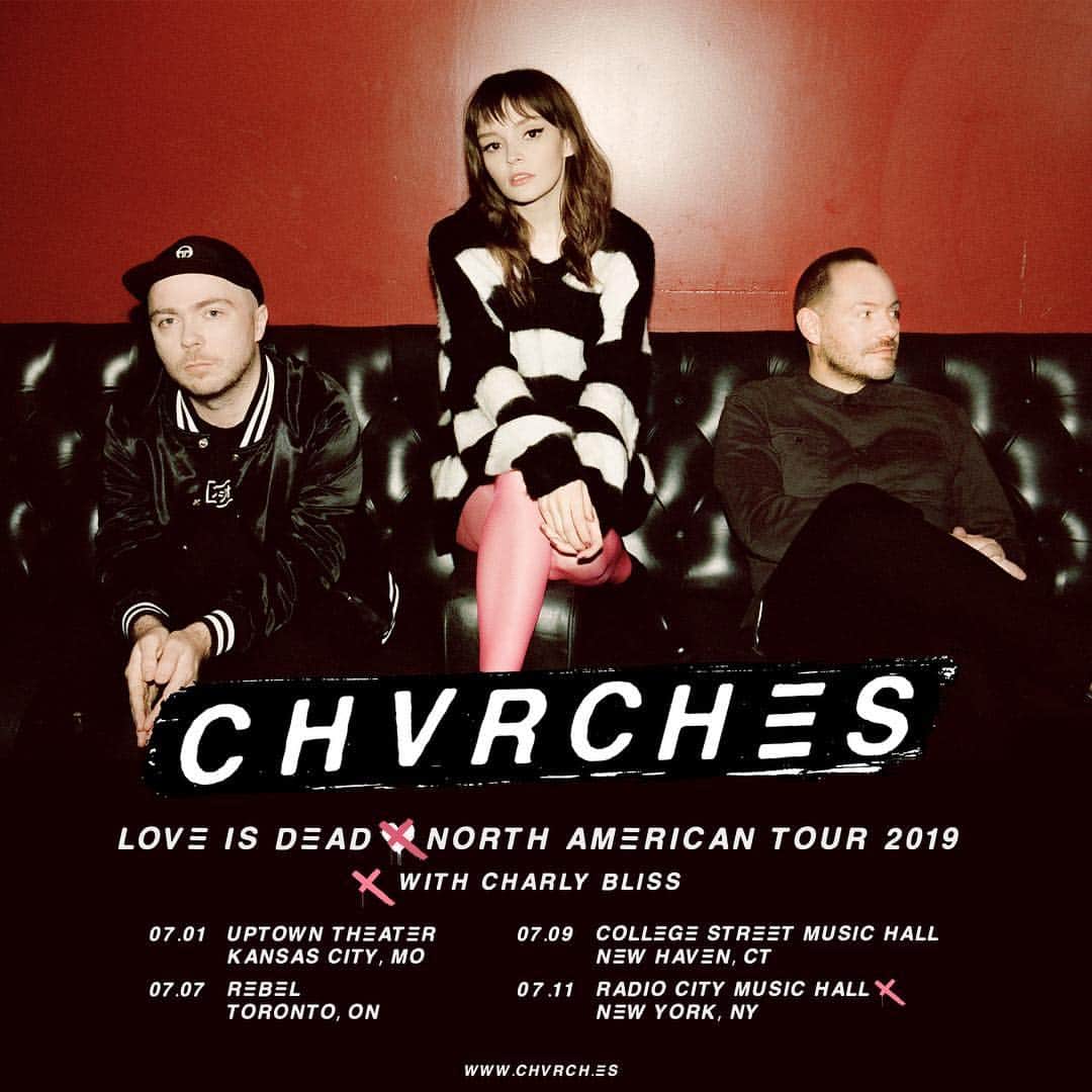 CHVRCHESさんのインスタグラム写真 - (CHVRCHESInstagram)「More North American summer tour dates have been announced! Tickets go on sale this Friday, April 26 at 10am local」4月24日 1時02分 - chvrches