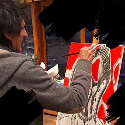 ロン・ウッドさんのインスタグラム写真 - (ロン・ウッドInstagram)「I’ve got an exciting art announcement coming this Friday! Please subscribe to my mailing list to be the first to find out, click the link in my bio 🙏🎨#ifeellikepainting」4月24日 1時58分 - ronniewood