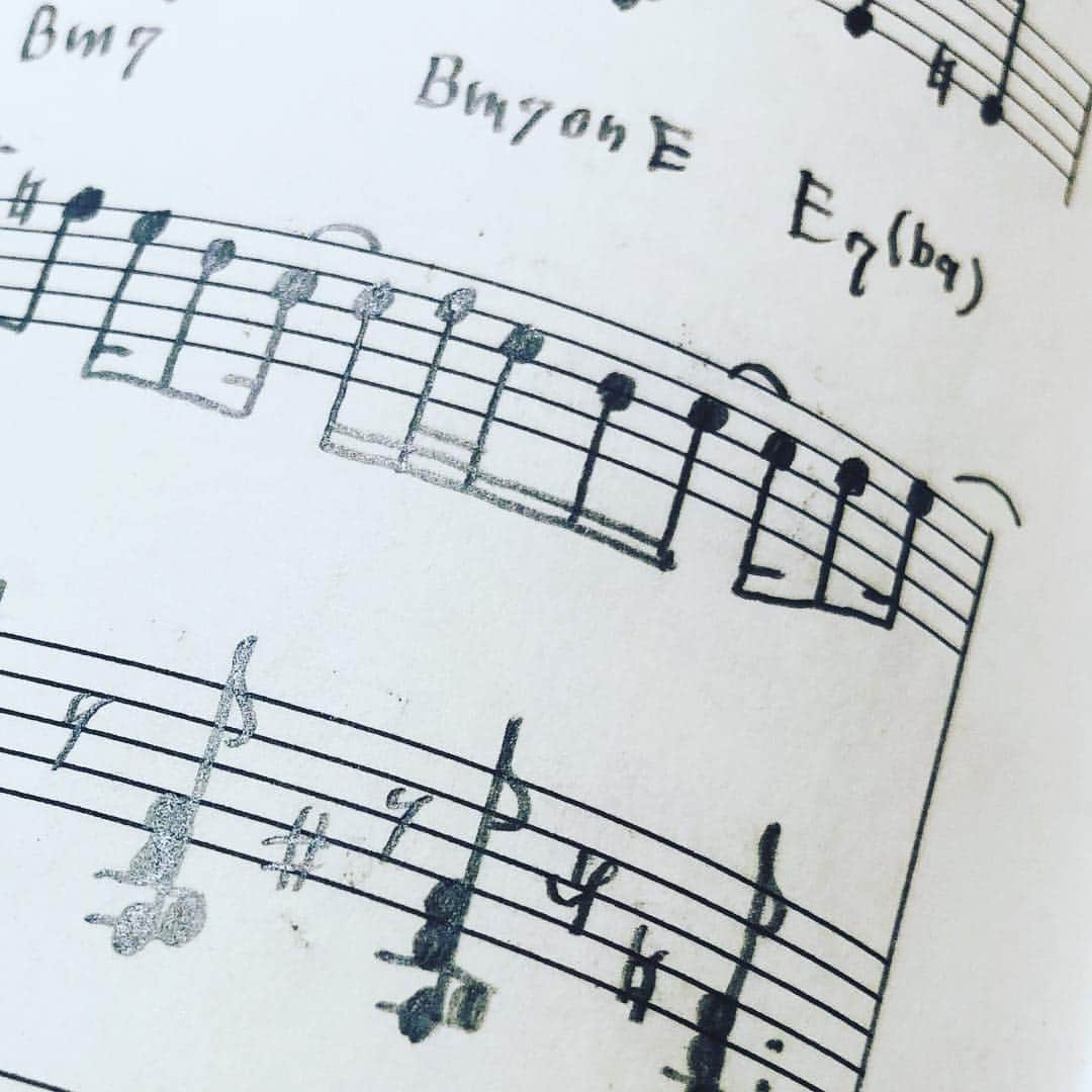 上杉洋史のインスタグラム：「This is my handwriting music I wrote when I was a highschool student. #music #handwriting」